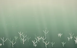 First Light Coral Reef II — light beige and green coral reef background, variation II