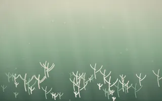 First Light Coral Reef IX — light beige and green coral reef background, variation IX