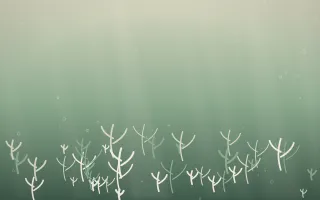First Light Coral Reef VII — light beige and green coral reef background, variation VII