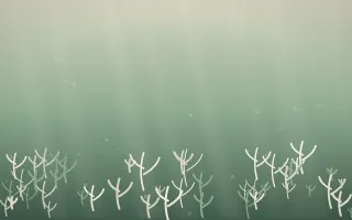 First Light Coral Reef X — light beige and green coral reef background, variation X