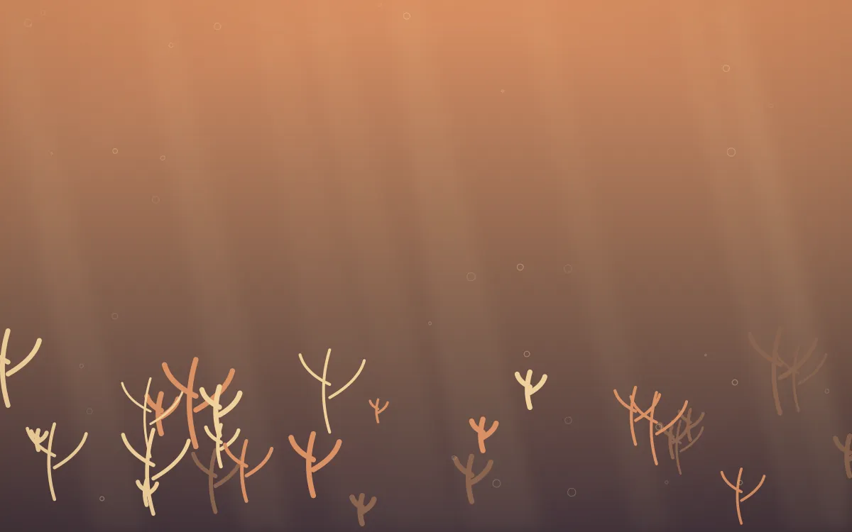 Golden Hour Coral Reef — colourful orange and pink coral reef background