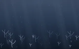 Moonlight Coral Reef II — dark blue coral reef background, variation II