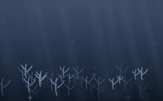 Moonlight Coral Reef VII — dark blue coral reef background, variation VII