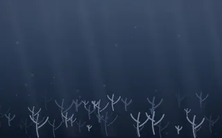 Moonlight Coral Reef VIII — dark blue coral reef background, variation VIII