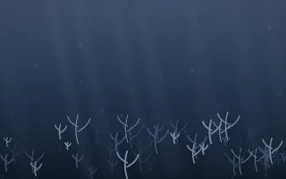Moonlight Coral Reef X — dark blue coral reef background, variation X