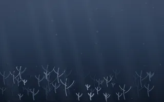 Moonlight Coral Reef XI — dark blue coral reef background, variation XI