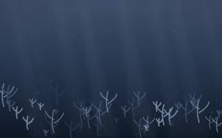 Coral Reef Signature — dark blue coral reef background