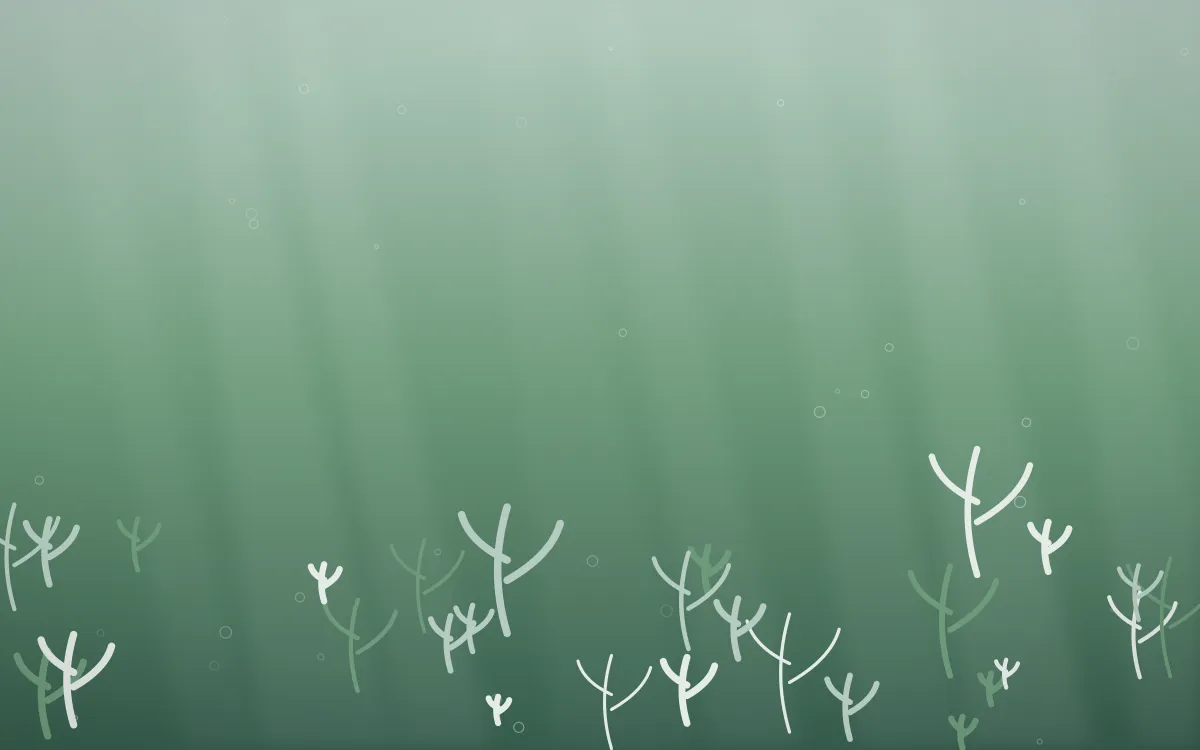 Spring Rain Coral Reef — light white and green coral reef background
