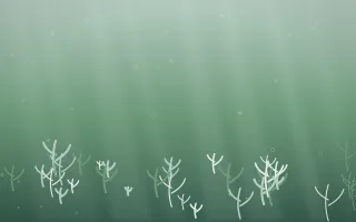 Spring Rain Coral Reef III — light white and green coral reef background, variation III
