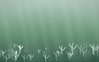 Spring Rain Coral Reef IX — light white and green coral reef background, variation IX