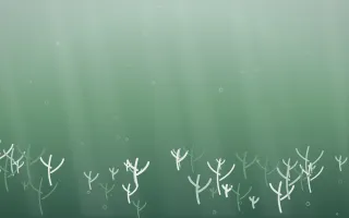Spring Rain Coral Reef V — light white and green coral reef background, variation V