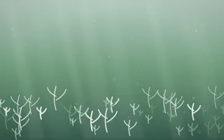 Spring Rain Coral Reef VI — light white and green coral reef background, variation VI