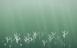 Spring Rain Coral Reef VII — light white and green coral reef background, variation VII