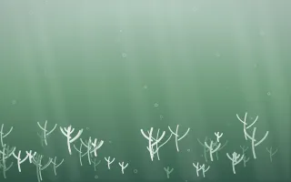 Spring Rain Coral Reef VIII — light white and green coral reef background, variation VIII