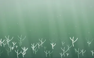 Spring Rain Coral Reef X — light white and green coral reef background, variation X