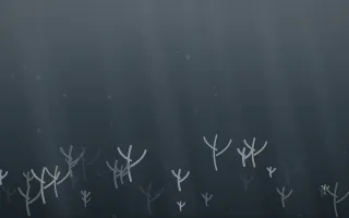 Storm Light Coral Reef III — dark grey and blue coral reef background, variation III