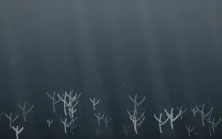 Storm Light Coral Reef VIII — dark grey and blue coral reef background, variation VIII