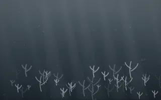 Storm Light Coral Reef X — dark grey and blue coral reef background, variation X