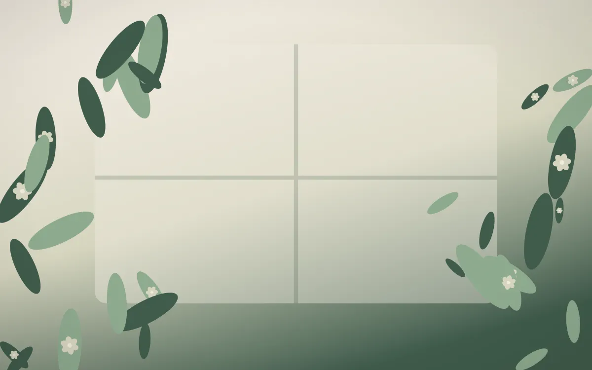 First Light Cottagecore — light beige and green cottagecore background