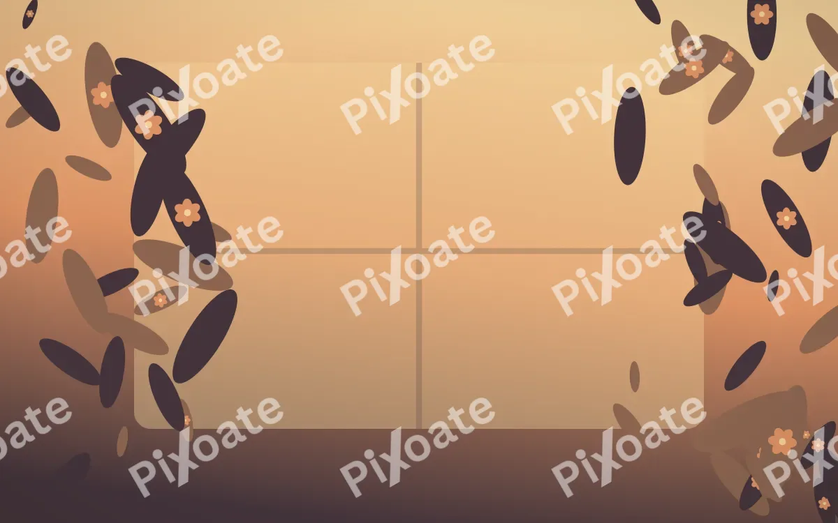 Cottagecore Signature — colourful orange and pink cottagecore background