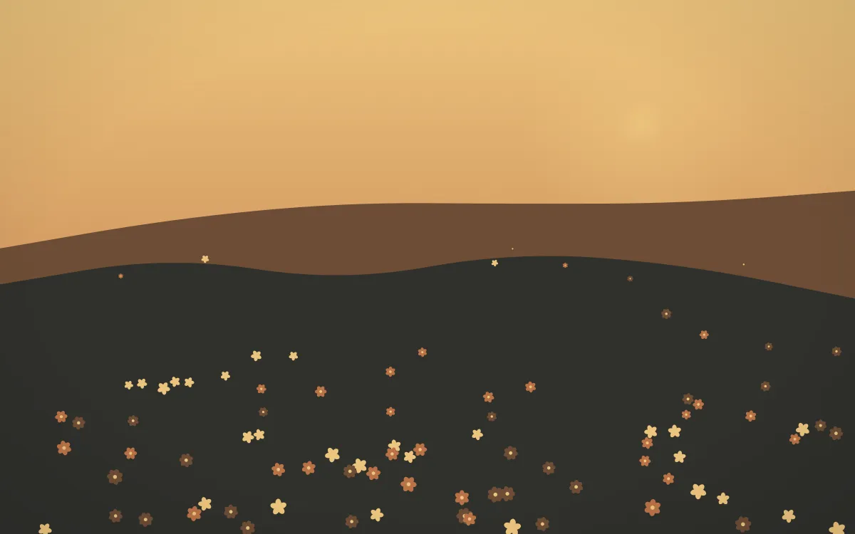 Autumn Glow Countryside — colourful orange, brown and grey countryside background