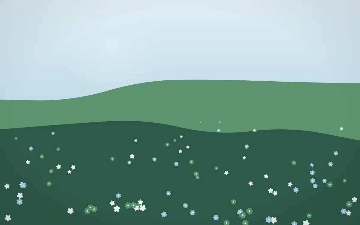 Clear Day Countryside — light blue and green countryside background