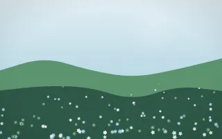 Clear Day Countryside III — light blue and green countryside background, variation III