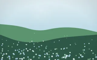 Clear Day Countryside VIII — light blue and green countryside background, variation VIII