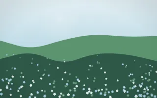 Clear Day Countryside XI — light blue and green countryside background, variation XI
