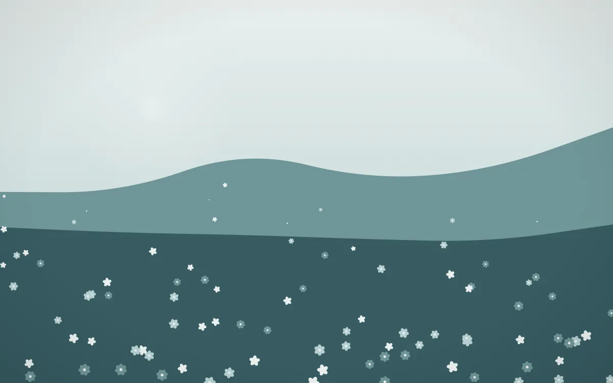 Coastal Mist Countryside — light white and teal countryside background