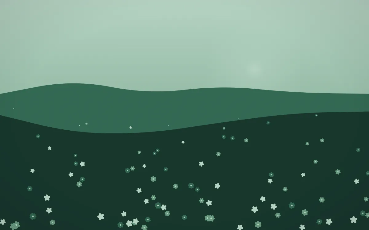 Emerald Mist Countryside — dark green countryside background