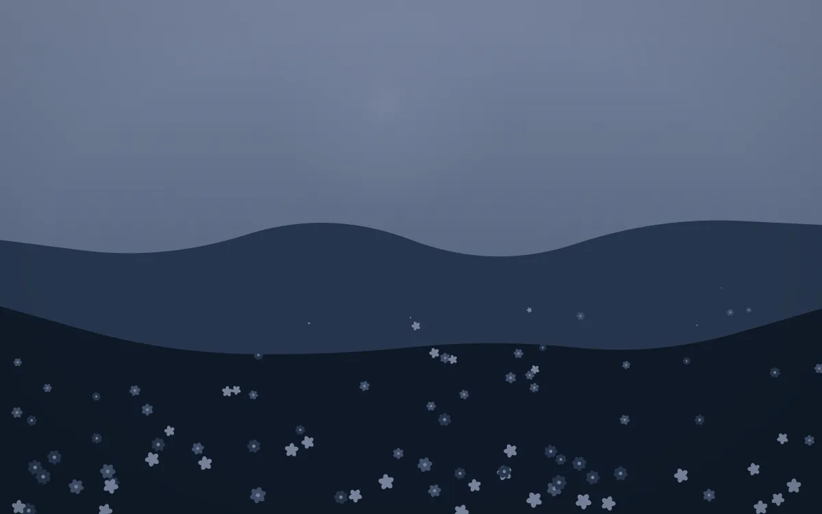 Moonlight Countryside — dark blue countryside background