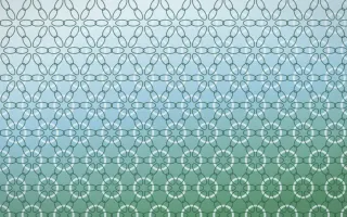 Clear Day Crochet III — light blue and green crochet background, variation III