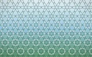 Clear Day Crochet V — light blue and green crochet background, variation V