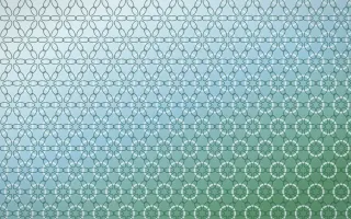 Clear Day Crochet VI — light blue and green crochet background, variation VI