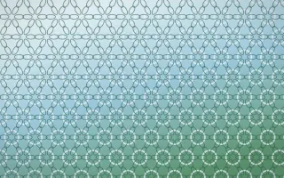 Clear Day Crochet VII — light blue and green crochet background, variation VII