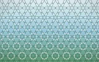 Clear Day Crochet X — light blue and green crochet background, variation X