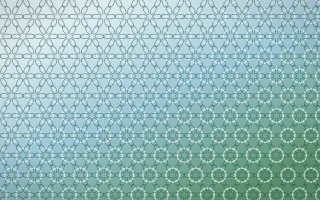 Clear Day Crochet XI — light blue and green crochet background, variation XI