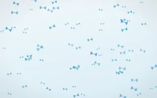 Arctic Frost Bows — light blue and white cute background