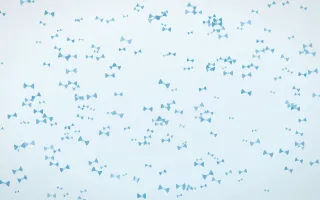 Arctic Frost Bows Dense II — light blue and white cute background, variation II