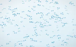 Arctic Frost Bows Dense III — light blue and white cute background, variation III