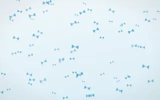 Arctic Frost Bows II — light blue and white cute background, variation II