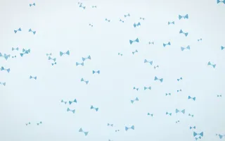 Arctic Frost Bows III — light blue and white cute background, variation III