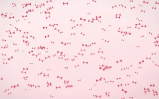 Cherry Soda Bows Dense II — light red and white cute background, variation II