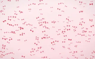 Cherry Soda Bows Dense III — light red and white cute background, variation III
