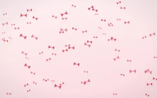 Cherry Soda Bows II — light red and white cute background, variation II