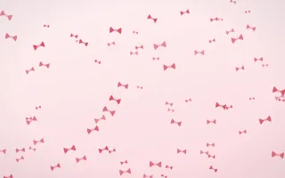Cherry Soda Bows III — light red and white cute background, variation III