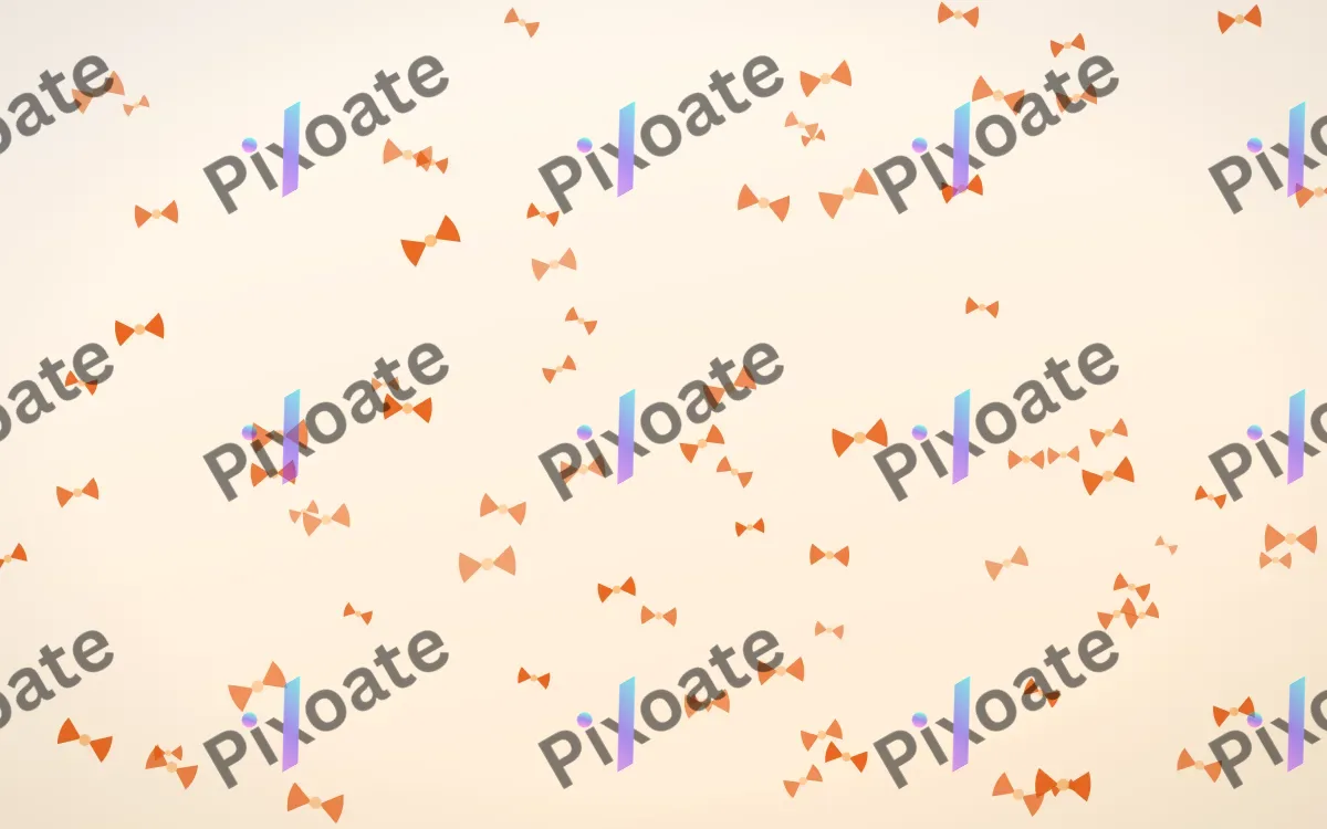 Coral Bows — light orange and white cute background