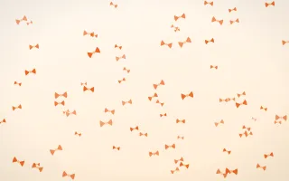 Coral Bows — light orange and white cute background