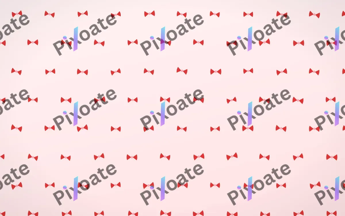 Crimson Bows — light red and white cute background